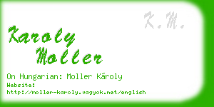 karoly moller business card